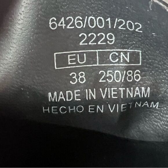 Zara Houndstooth Paton Black White Vegan Preppy Leather Loafer EU38 / US 7.5 - Picture 8 of 16